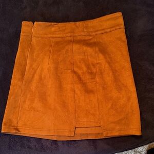 Tan mini skirt